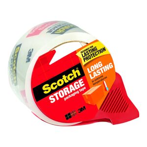 Scotch Storage Packaging Tape with Dispenser Clear 1.88inch x 54.6yard